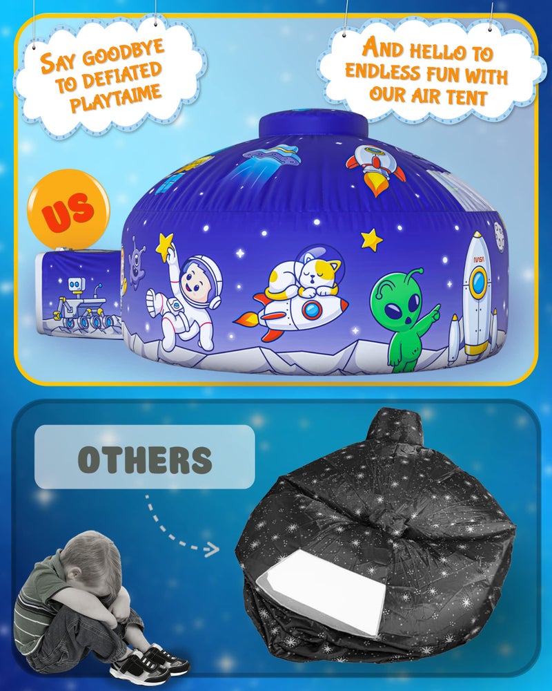 Skywin Air Tent Playhouse for Kids (Space) - 77x50 Inches Inflatable Kids Tent Sets Up and Stores Away in Seconds (Fan NOT Included) - Image 2